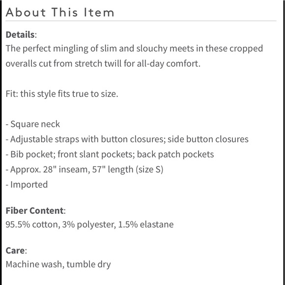 *Sold* Frame Le Garcon Boyfriend style Cropped Denim Overalls New With Tag - Picture 4 of 11